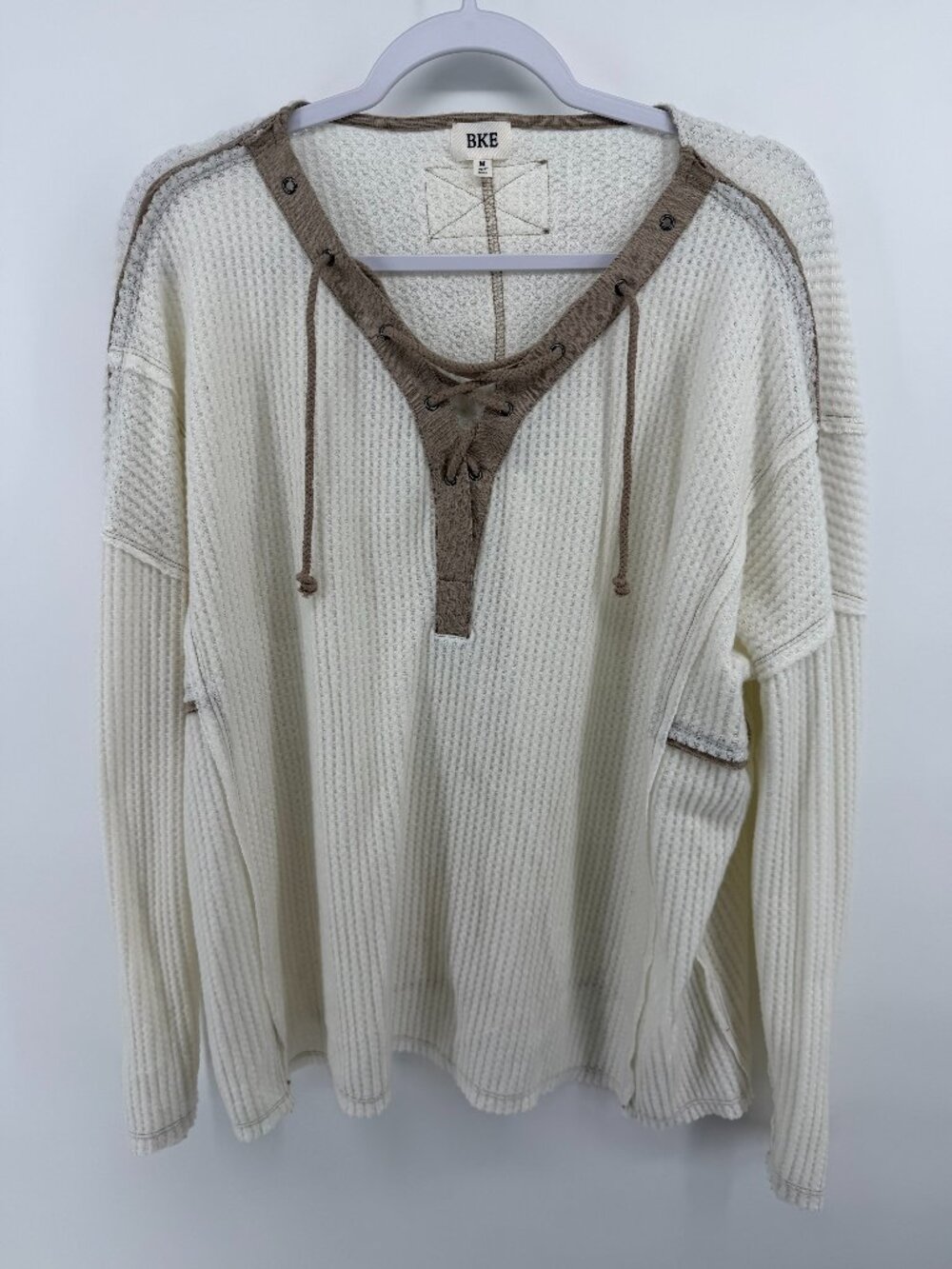 BKE long sleeve waffle shirt size MEDIUM